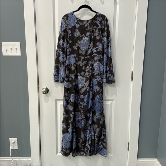 Free People Floral Bohemian Melrose Maxi Dress Night Combo Size 4 - Picture 4 of 7